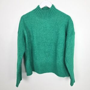 LOFT Green Pullover Mock Neck Sweater Women's Size L Soft